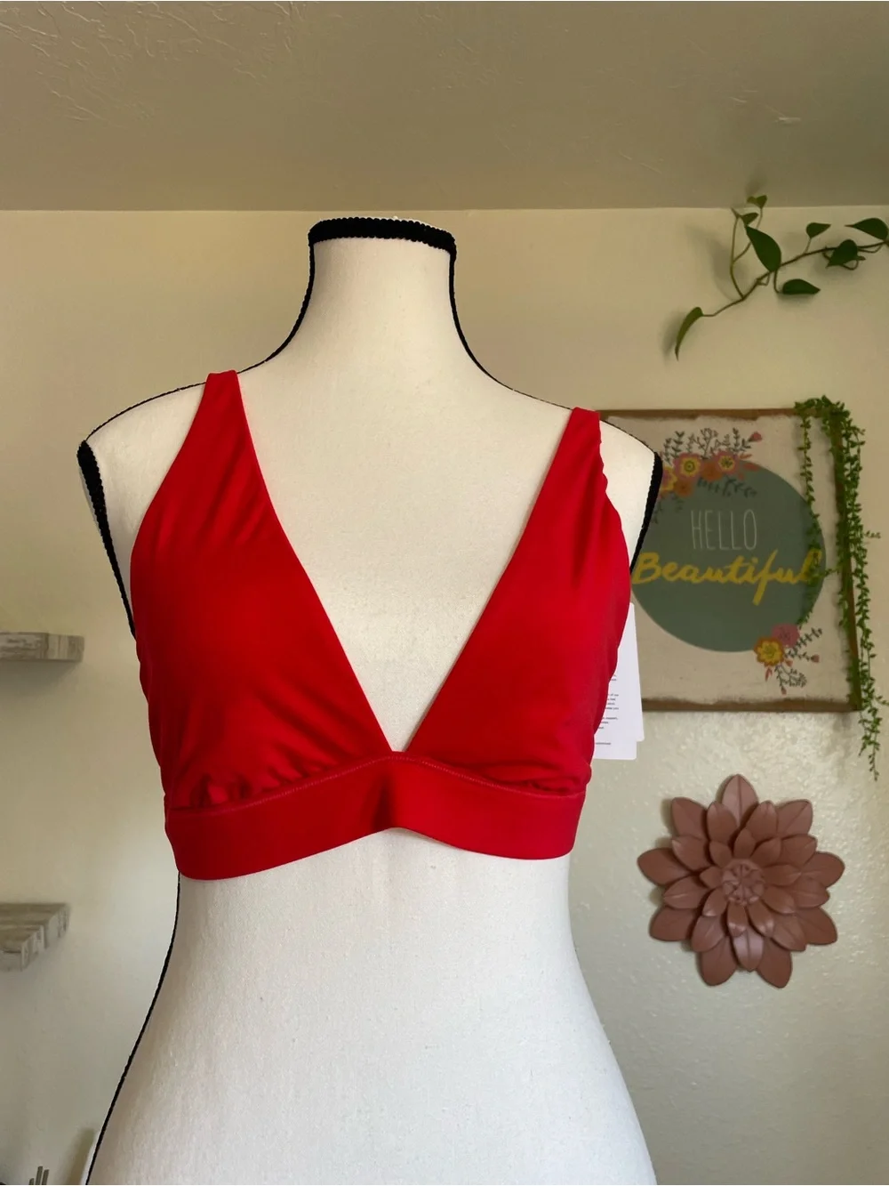 lululemon athletica Red V-Neck Bralette